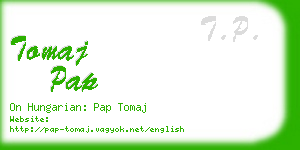 tomaj pap business card